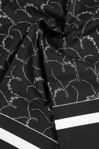 Dolce & Gabbana Black White Printed Square Men Foulard Scarf