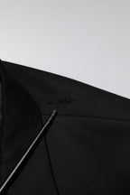 Emporio Armani Black Double Breasted Men Jacket Suit Blazer