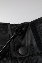 Dolce & Gabbana Black Nylon DG Logo Straight Pants