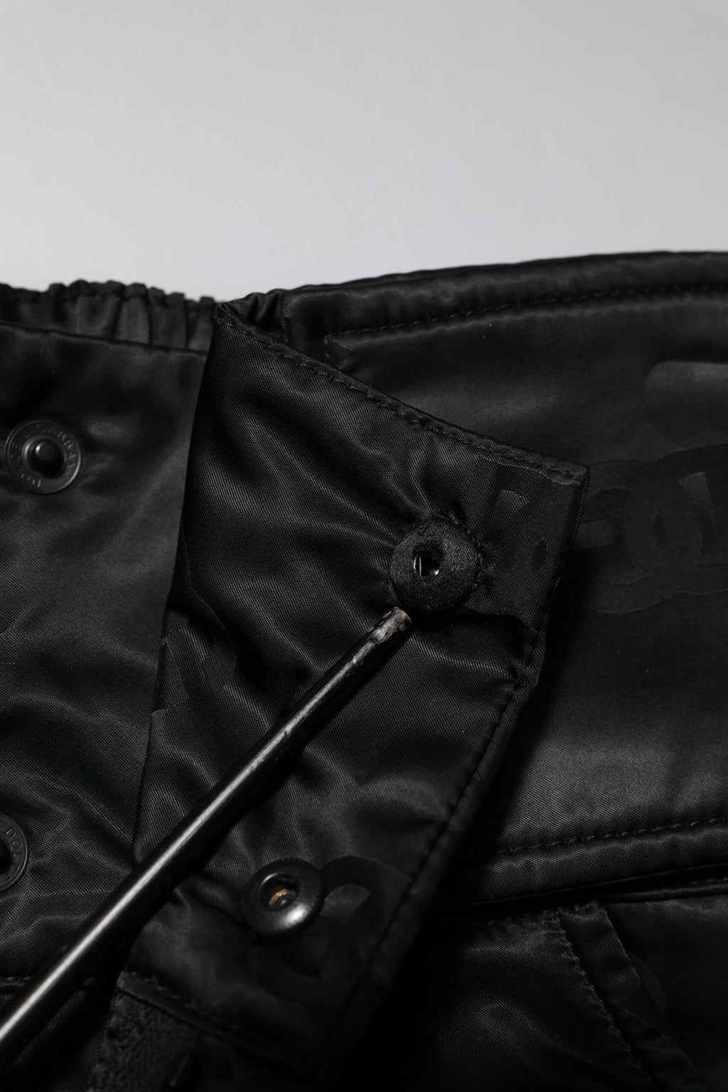 Dolce & Gabbana Black Nylon DG Logo Straight Pants
