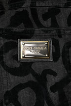 Dolce & Gabbana Gray Cotton DG Logo Straight Men Denim Jeans