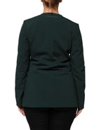 Maison Margiela Green Single Breasted One Button Coat Jacket