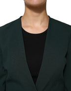 Maison Margiela Green Single Breasted One Button Coat Jacket