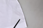 Dolce & Gabbana White Cotton Collared Short Sleeves Top