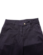 Incotex Dark Purple Mid Waist Casual Straight Pants