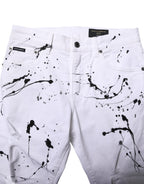 Dolce & Gabbana White ColorSplash Skinny Denim Jeans