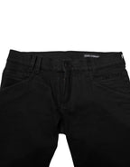 Dolce & Gabbana Black Cotton Skinny Men Denim Jeans