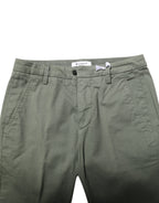 Dondup Green Mid Waist Skinny Fit Casual Pants