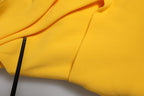 Dolce & Gabbana Yellow One Shoulder Side Slit Sheath Dress