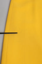 Dolce & Gabbana Yellow One Shoulder Side Slit Sheath Dress