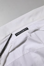 Dolce & Gabbana White Cotton Collared Long Sleeves Top Shirt
