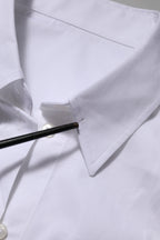 Dolce & Gabbana White Cotton Collared Long Sleeves Top Shirt