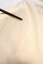 Dolce & Gabbana Light Yellow Silk Ascot Collared Blouse Top