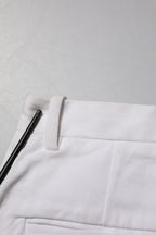 Dolce & Gabbana White Cotton Mid Waist Women Bermuda Shorts