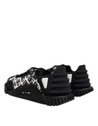 Dolce & Gabbana Black Logo Lace Up Low Top NS1 Sneakers Shoes