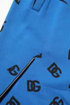 Dolce & Gabbana Blue Logo Print Jogger Men Sweatpants Pants