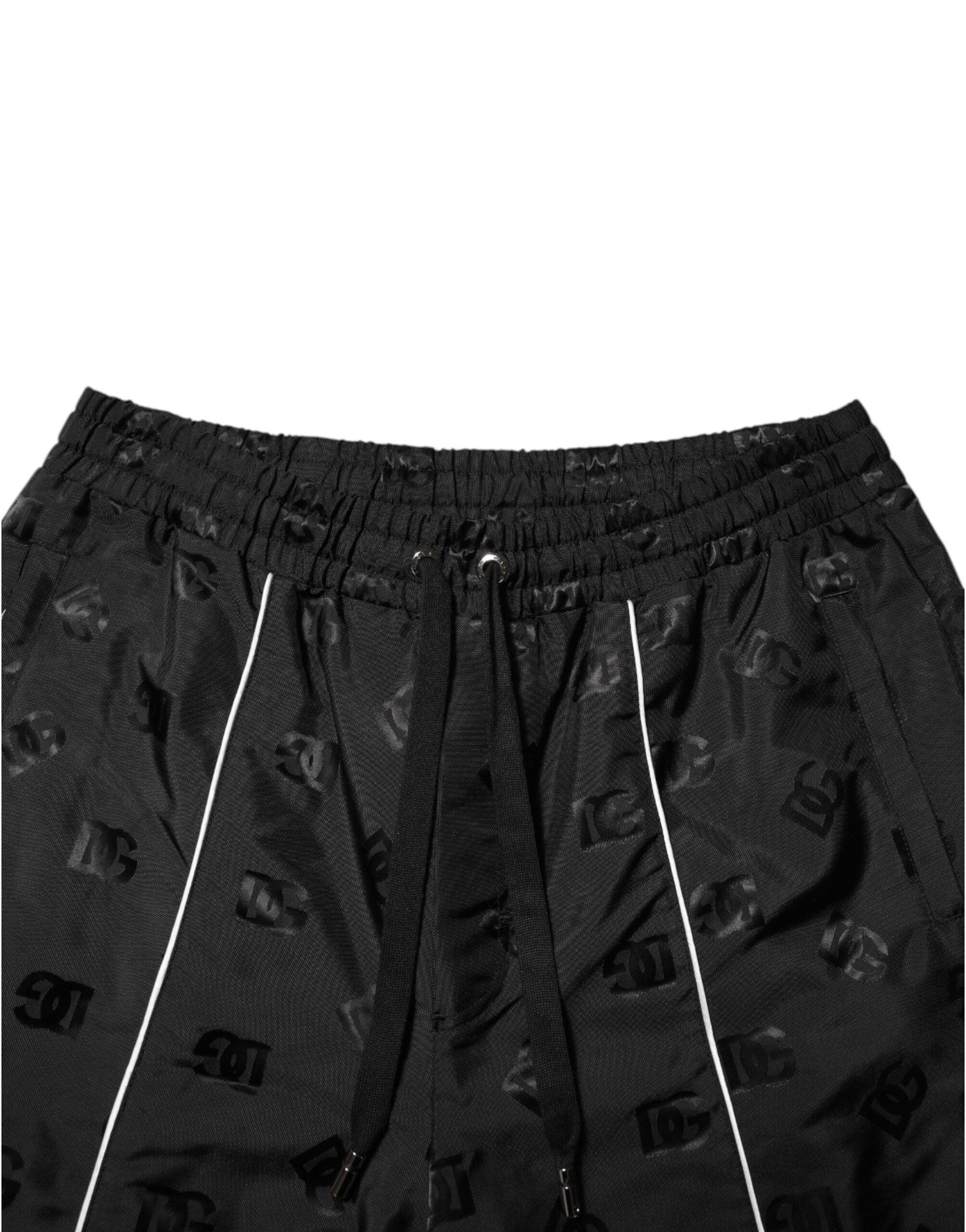 Dolce & Gabbana Black Cotton Straight Jogger Sweatpants Pants