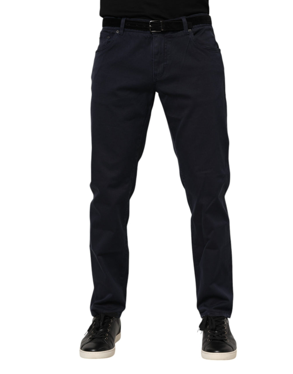 Dolce & Gabbana Blue Cotton Tapered Denim Jeans