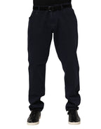 Dolce & Gabbana Black Cotton Tapered Denim Jeans