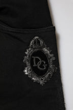 Dolce & Gabbana Black Cotton Skinny Men Denim Jeans