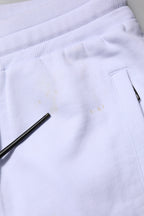 Dolce & Gabbana White Cotton Drawstring Jogger Pants
