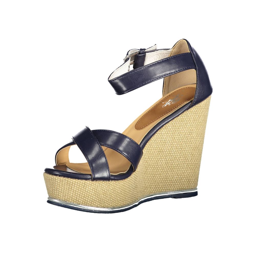 U.S. POLO ASSN. Blue Cotton Women Sandal