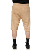Dolce & Gabbana Yellow Cotton Men Bermuda Sweatshorts Shorts
