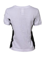 Dolce & Gabbana White Floral Lace DG Detailing Top T-shirt