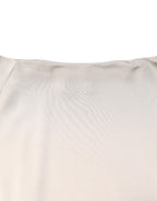 Roberto Cavalli Ivory Viscose Sheath Knee Length Dress