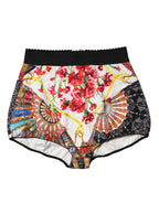 Dolce & Gabbana Multicolor Floral High Waist Hot Pants Shorts