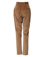 Dolce & Gabbana Brown Cotton Corduroy Tapered Pants