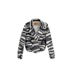 Retrofête Black And White Cotton Blazer