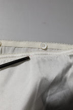 Dolce & Gabbana Ivory Silk Tapered High Waist Pants
