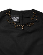 Boutique Moschino Black Cotton Sleeveless Women Tank T-shirt