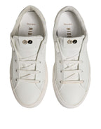HIDE & JACK White Leather Low Top Lace Up Sneakers Shoes