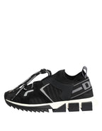 Dolce & Gabbana Black White Logo Sorrento Sneakers Shoes