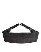 Dolce & Gabbana Black Men 100% Silk Belt Wide Waist Cummerbund