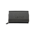 Mario Valentino Black Polyurethane Women WalletConvertible Shoulder Bag