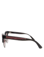 Dolce & Gabbana Black Pink Mirrored Cat Eye DG6109 Sequined Sunglasses