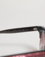 Dolce & Gabbana Black Pink Mirrored Cat Eye DG6109 Sequined Sunglasses
