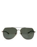 Dolce & Gabbana Black 18K Gold Plated Polarized Steel DG2133K Sunglasses
