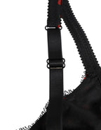 Dolce & Gabbana Black Red Polka Dot Underwired Balconette Underwear