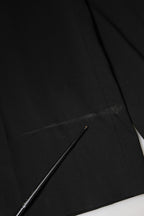 Dolce & Gabbana Black Wool High Waist Wide Leg Pants