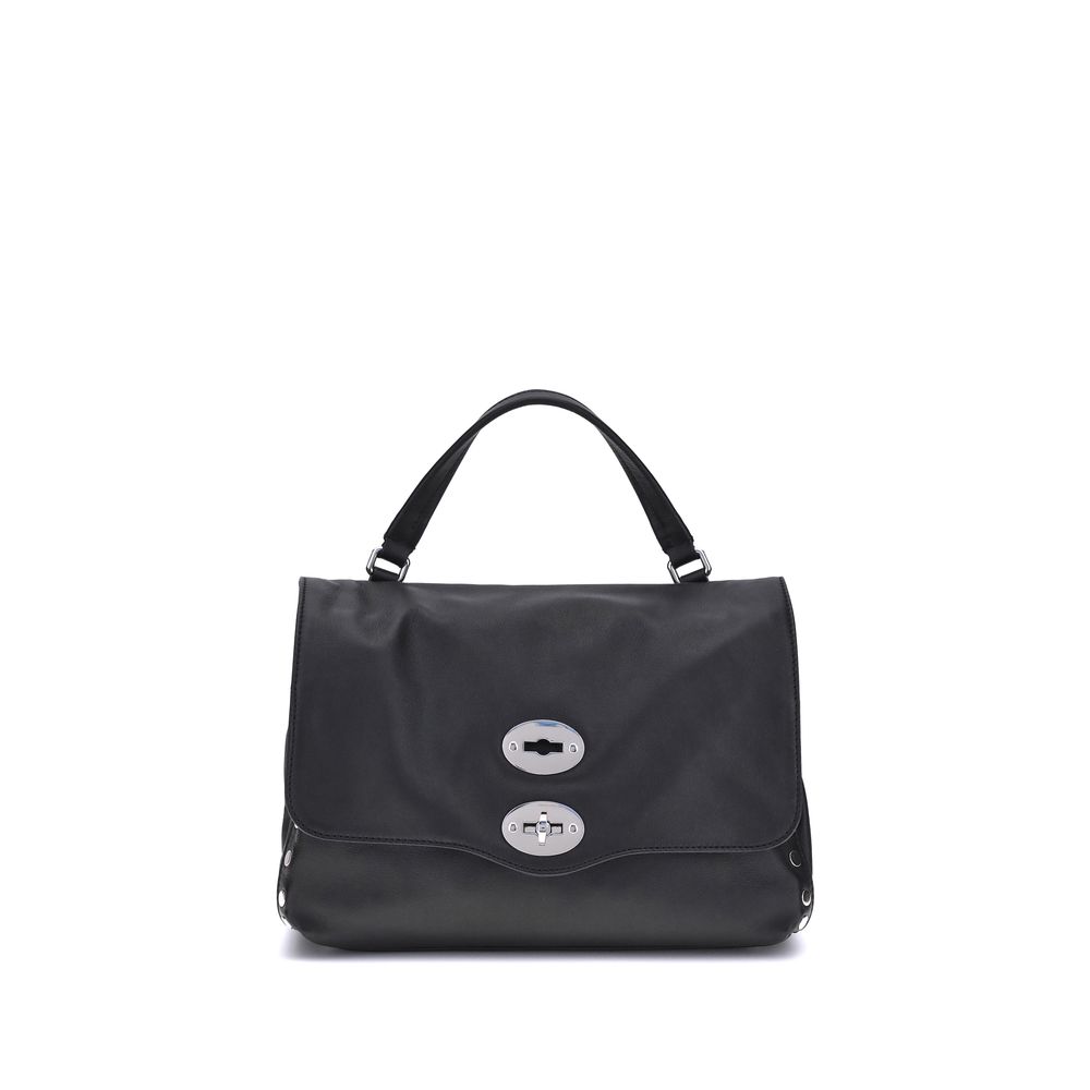 Zanellato Black Calf Leather Bos Taurus Shoulder Bag