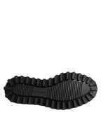 Dolce & Gabbana Black Leather Lace Up Trekking Dress Shoes