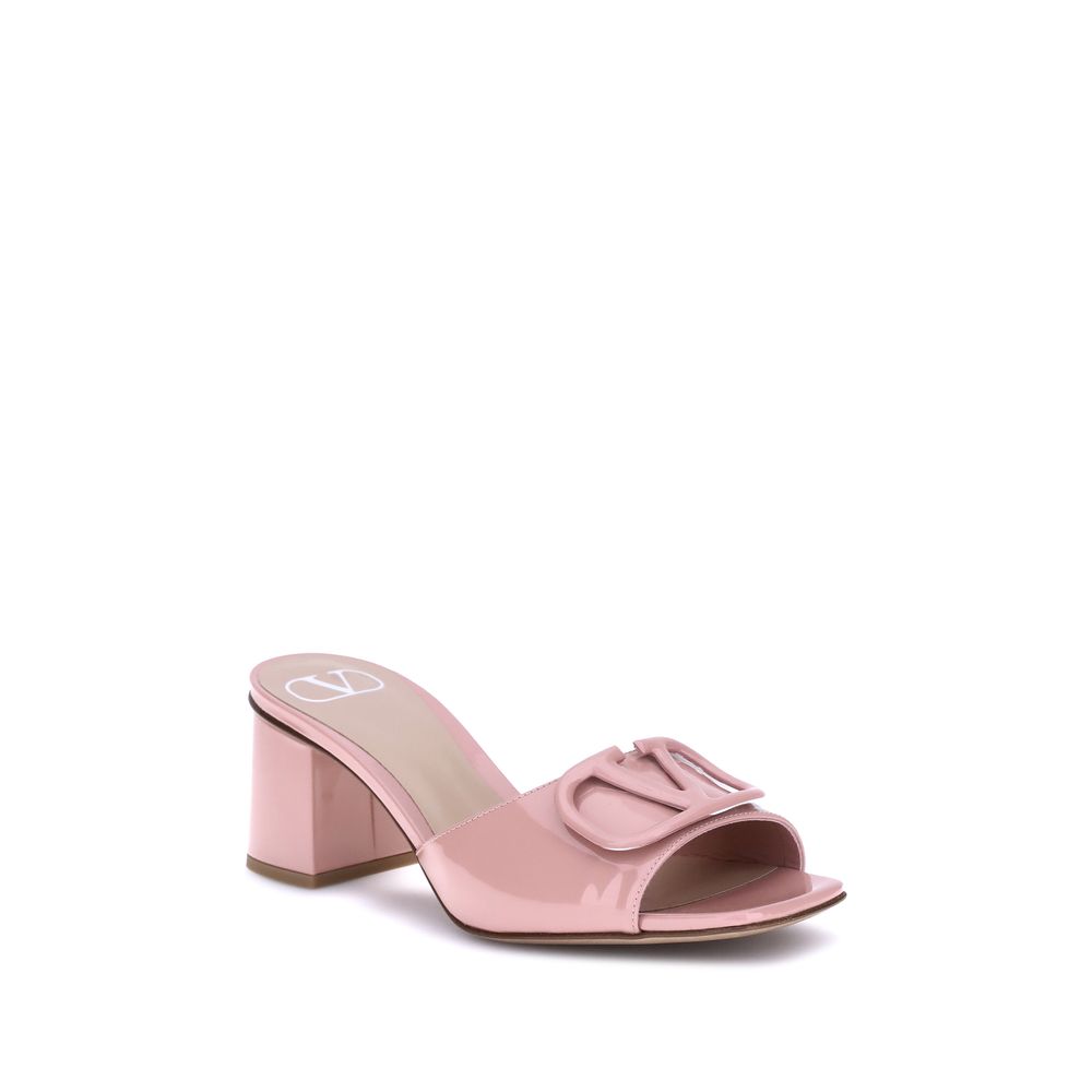 Valentino Garavani Multicolor Calf Leather Bos Taurus Flat Sandals
