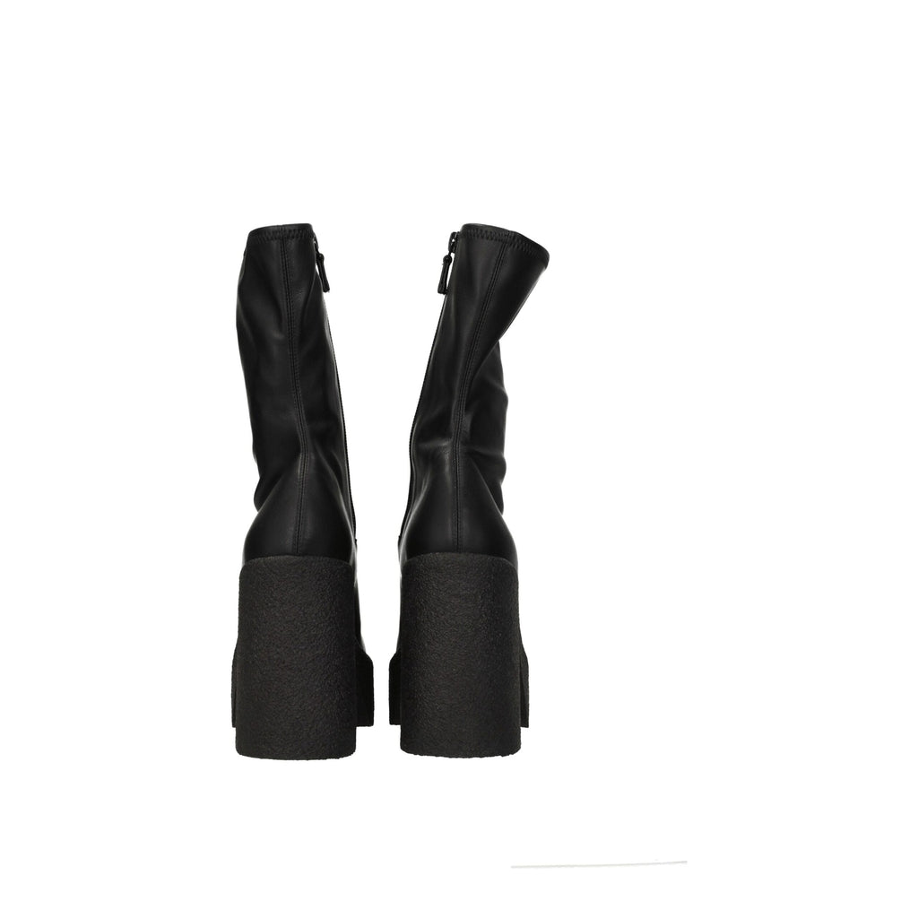 Stella McCartney Black Leather Ankle Boots