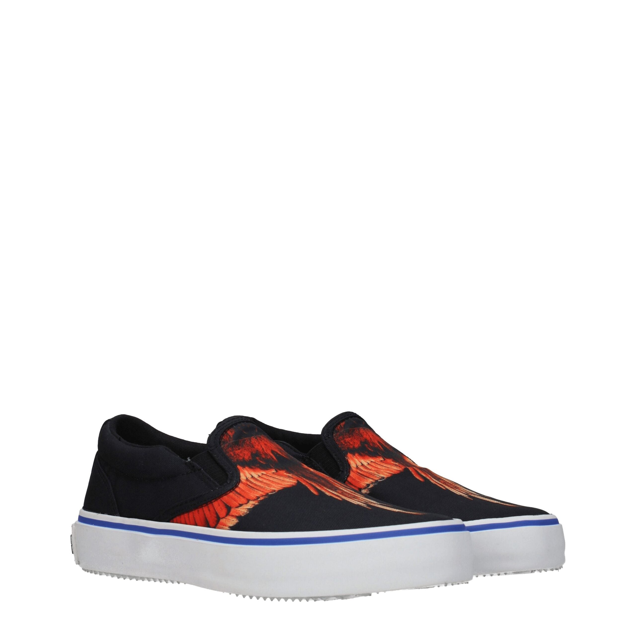 Marcelo Burlon Black Fabric Slip-On Loafers