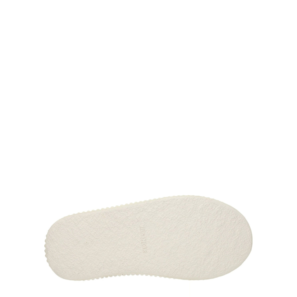 Jil Sander White Fabric Platform Sneakers