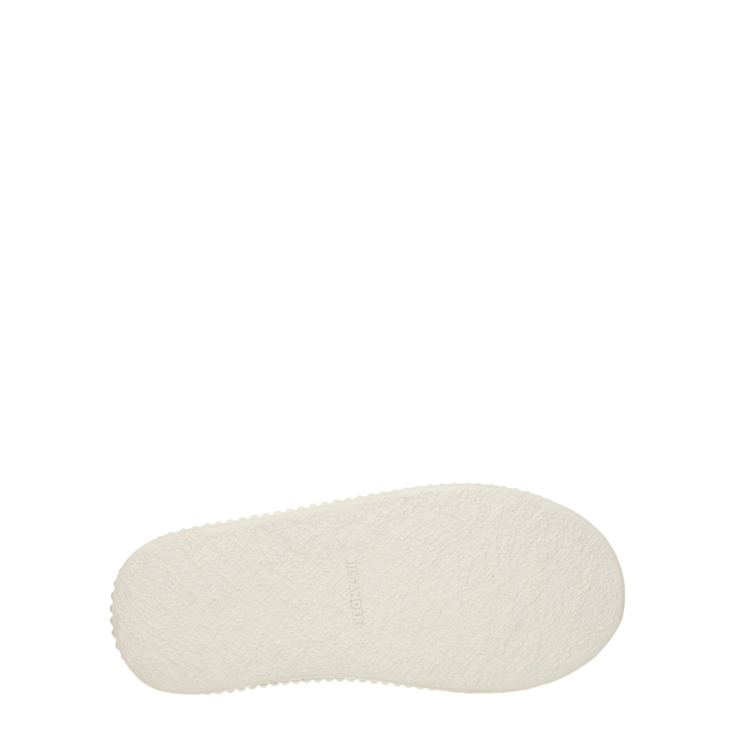 Jil Sander White Fabric Platform Sneakers